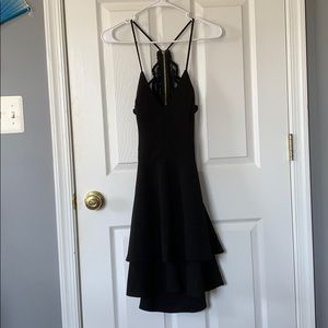 Black lack back dress